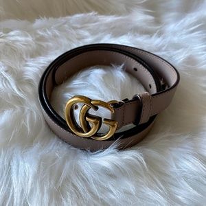 Thin belt with Double G buckle Gucci